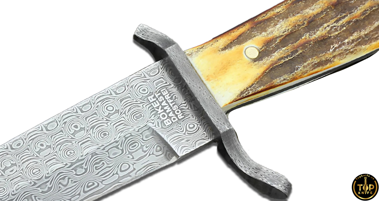 تاپ نایف چاقو کلکسیونی بوکر مدل Trench Knife Damascus