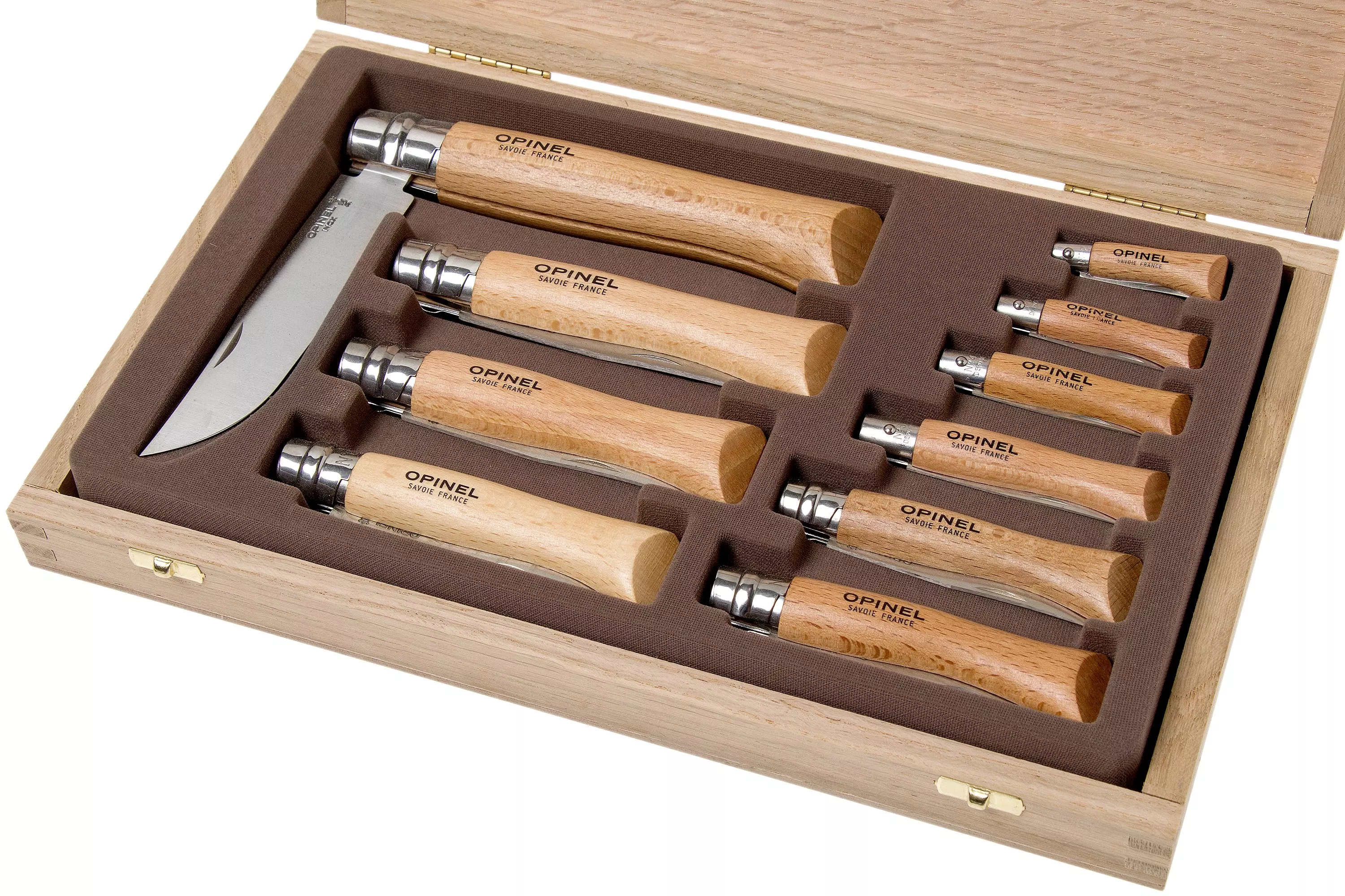 تاپ نایف ست چاقو تاشو 10 عددی اوپینل مدل Opinel set pocket knives 10-piece