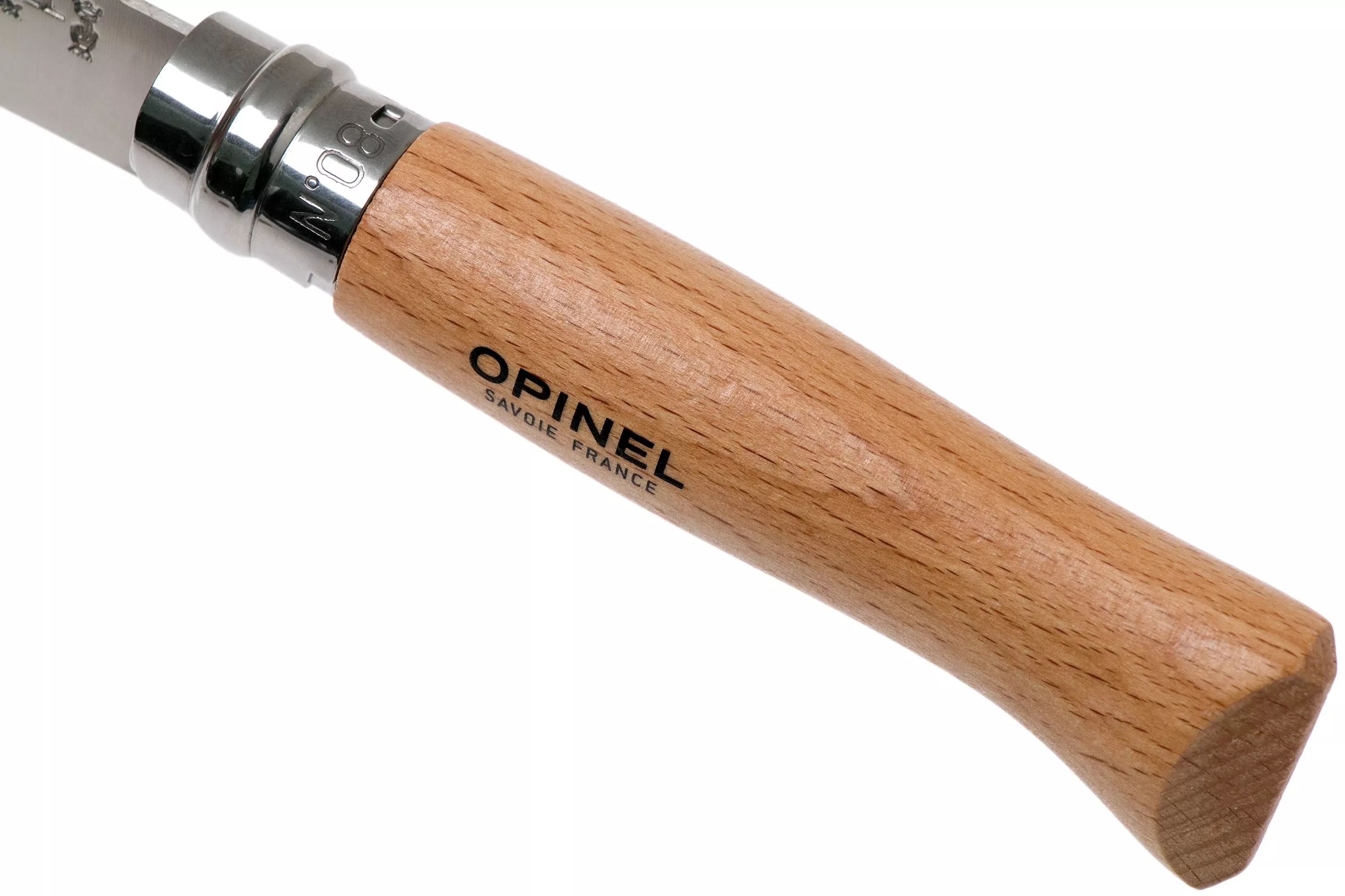 تاپ نایف چاقو تاشو اوپینل شماره 8 با غلاف چرمی مدل Opinel knife No. 8 Classic,leather sheath