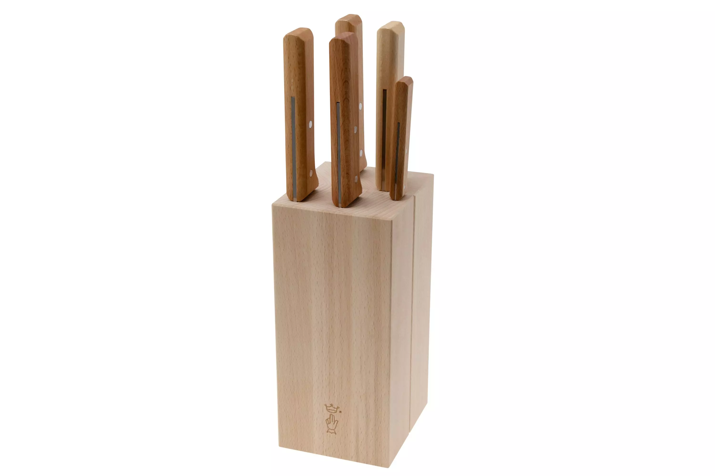تاپ نایف ست 5 تکه چاقوهای سرآشپز اوپینل مدل Opinel Parallèle 2403, 5-piece set of carving knives incl. block