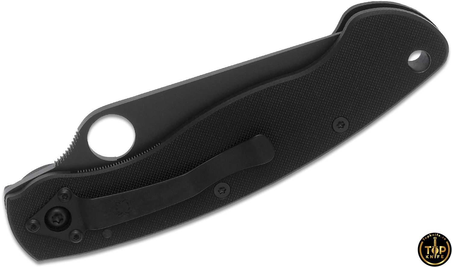تاپ نایف چاقو تاشو اسپایدرکو مدل Spyderco Military Black C36GPBK